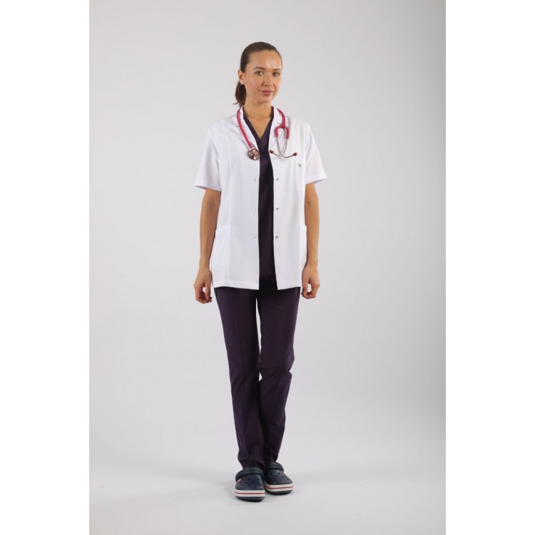 Bayan Doktor Önlüğü - Kısaboy Kısakollu