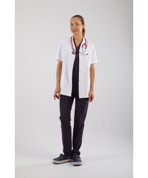 Bayan Doktor Önlüğü - Kısaboy Kısakollu