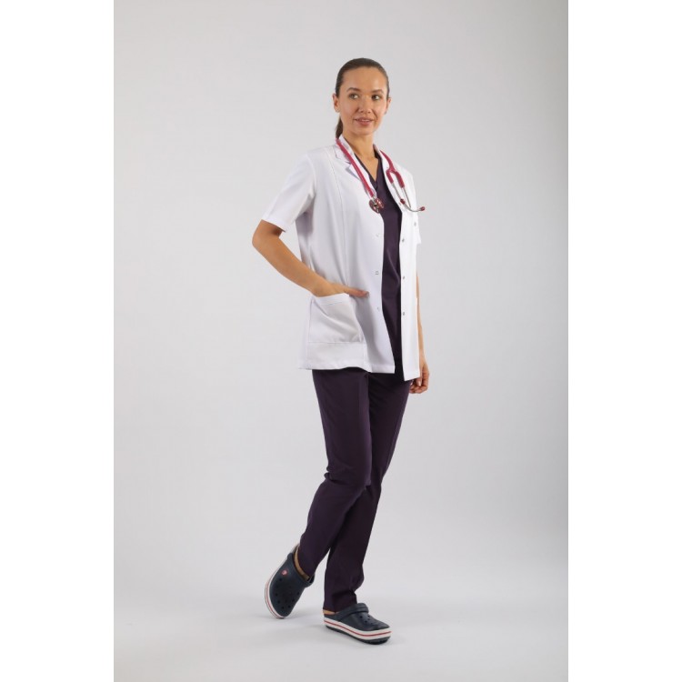 Bayan Doktor Önlüğü - Kısaboy Kısakollu