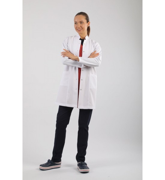 Bayan Doktor Önlüğü - Hakim Yaka Orta Boy