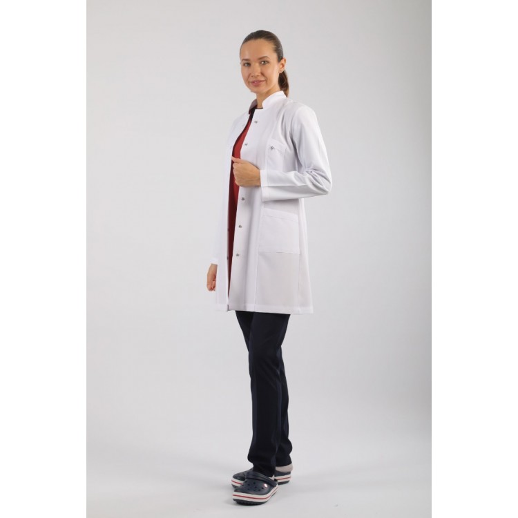 Bayan Doktor Önlüğü - Hakim Yaka Orta Boy