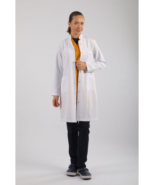 Bayan Doktor Önlüğü - Hakim Yaka Uzun Boy