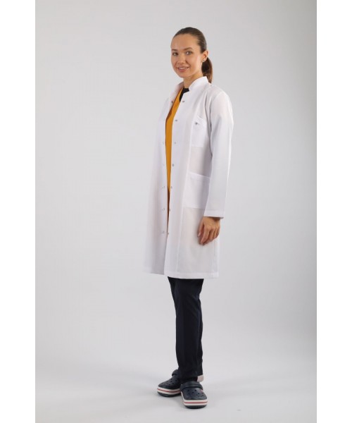 Bayan Doktor Önlüğü - Hakim Yaka Uzun Boy