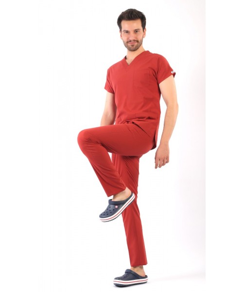 ASFLEX Erkek Likralı Takım - Kiremit Rengi