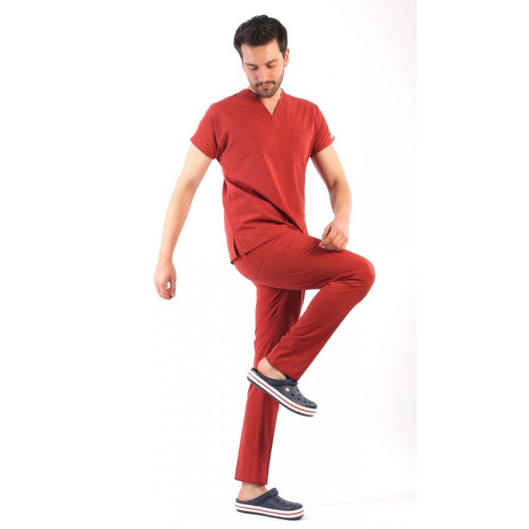 ASFLEX Erkek Likralı Takım - Kiremit Rengi