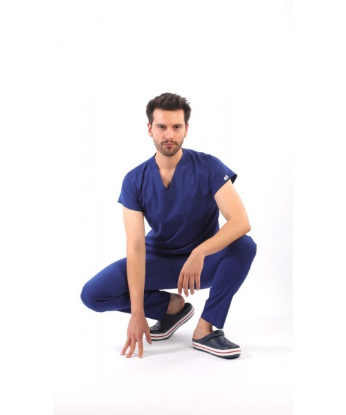 ASFLEX Erkek Likralı Takım - Saks Mavisi