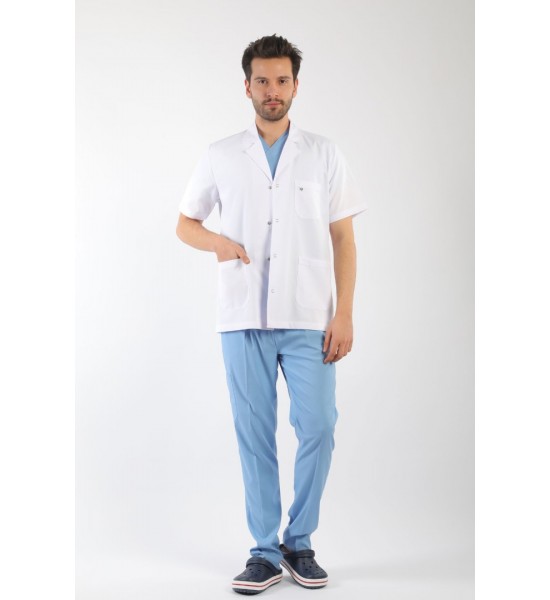 Eczacı Önlüğü Erkek - Kısakollu