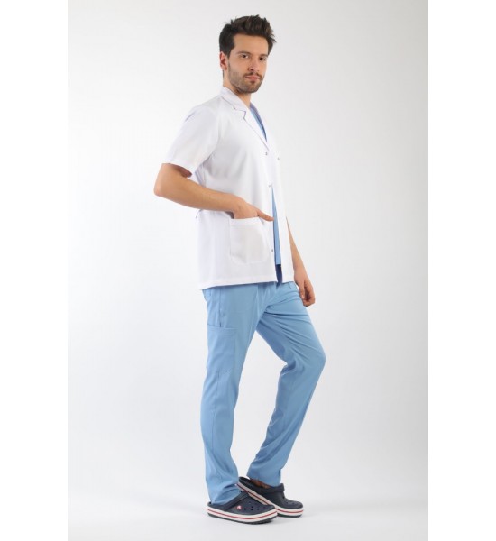 Eczacı Önlüğü Erkek - Kısakollu