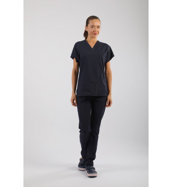 ASFLEX Likralı Scrubs Lacivert
