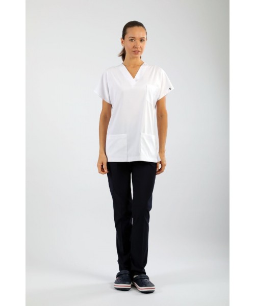 Likralı Tek Üst - BEYAZ