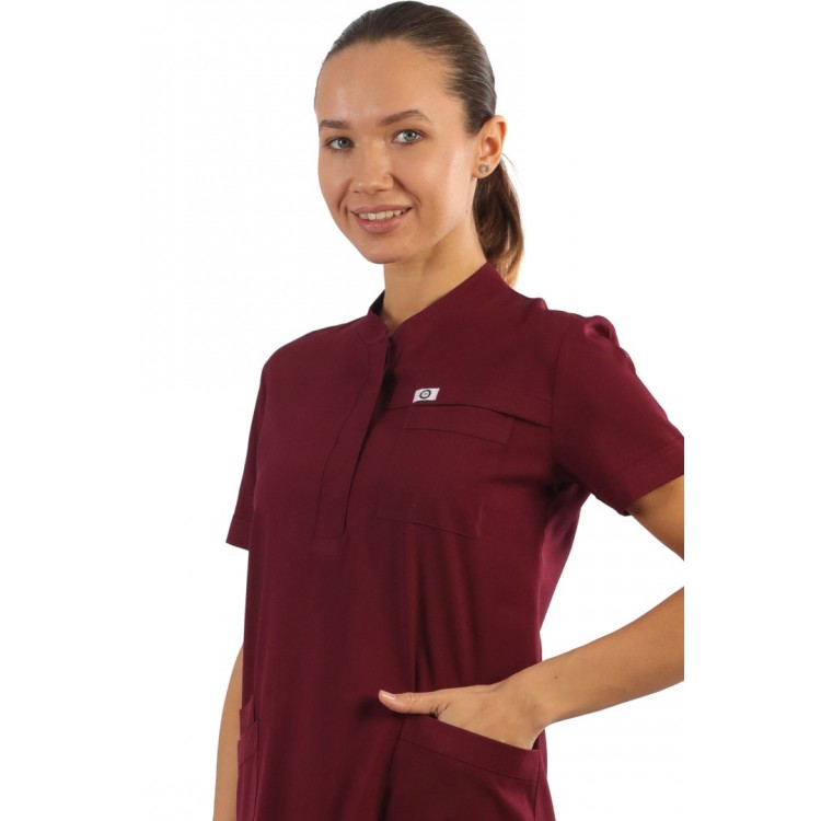 Polo Likralı Tek Üst - Bordo Polo Likralı Tek Üst - Bordo