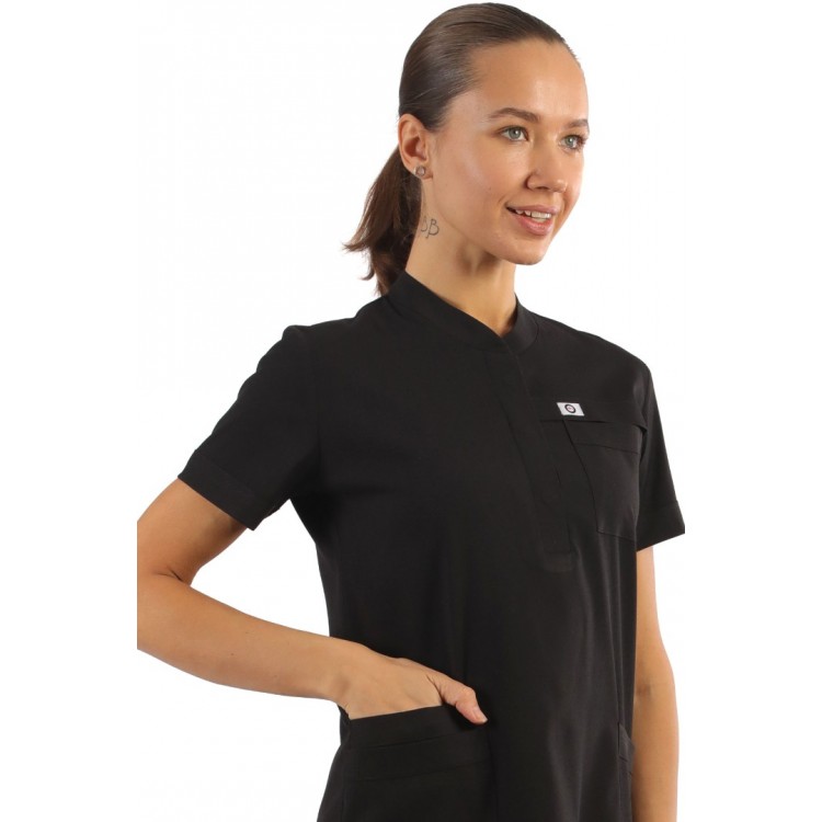 Polo Likralı Tek Üst - Siyah