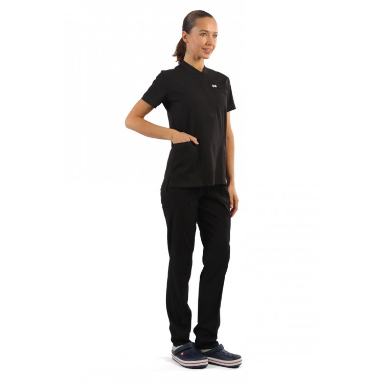 Polo Likralı Tek Üst - Siyah