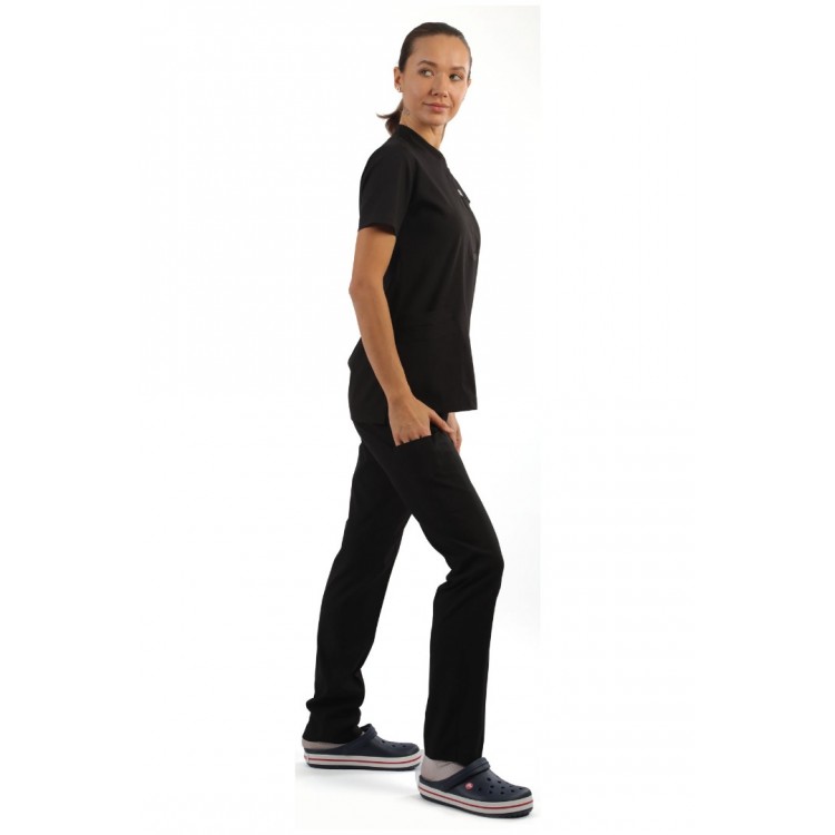 Polo Likralı Tek Üst - Siyah