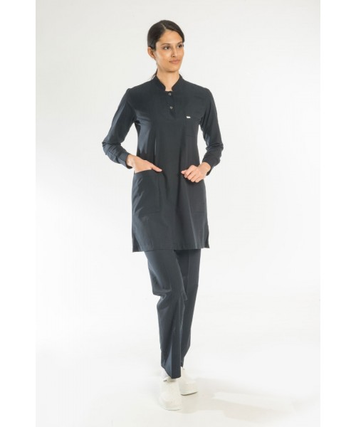 Polo Yaka Tesettür Forma Takım (Seri sonu) - Siyah