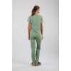PREMIUM Likralı Kadın Scrubs - Küf Yeşili