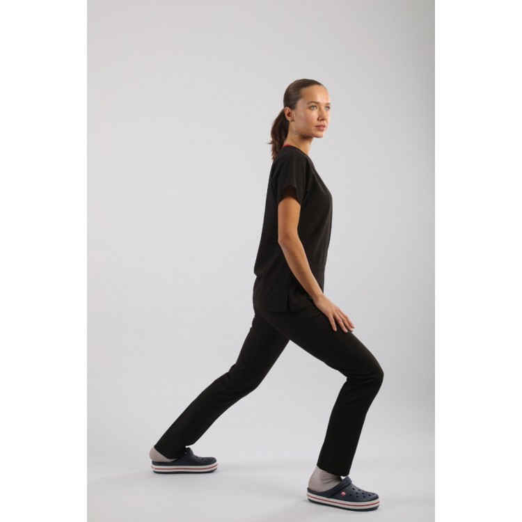 ASFLEX Likralı Scrubs Siyah