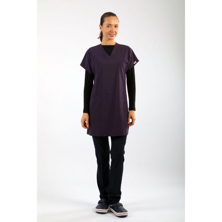 Likralı Tunikboy Tek Üst (85cm) - Mürdüm