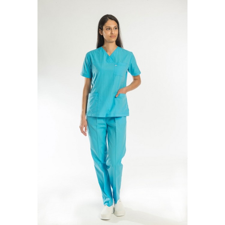 Terycotton Cerrahi Takım - Turkuvaz Mavi
