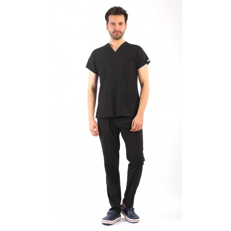 ASFLEX Erkek Likralı Takım - Siyah