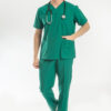 Medikal-Erkek-Doktor-Cerrahi-Giyim-Forma-Yeşil