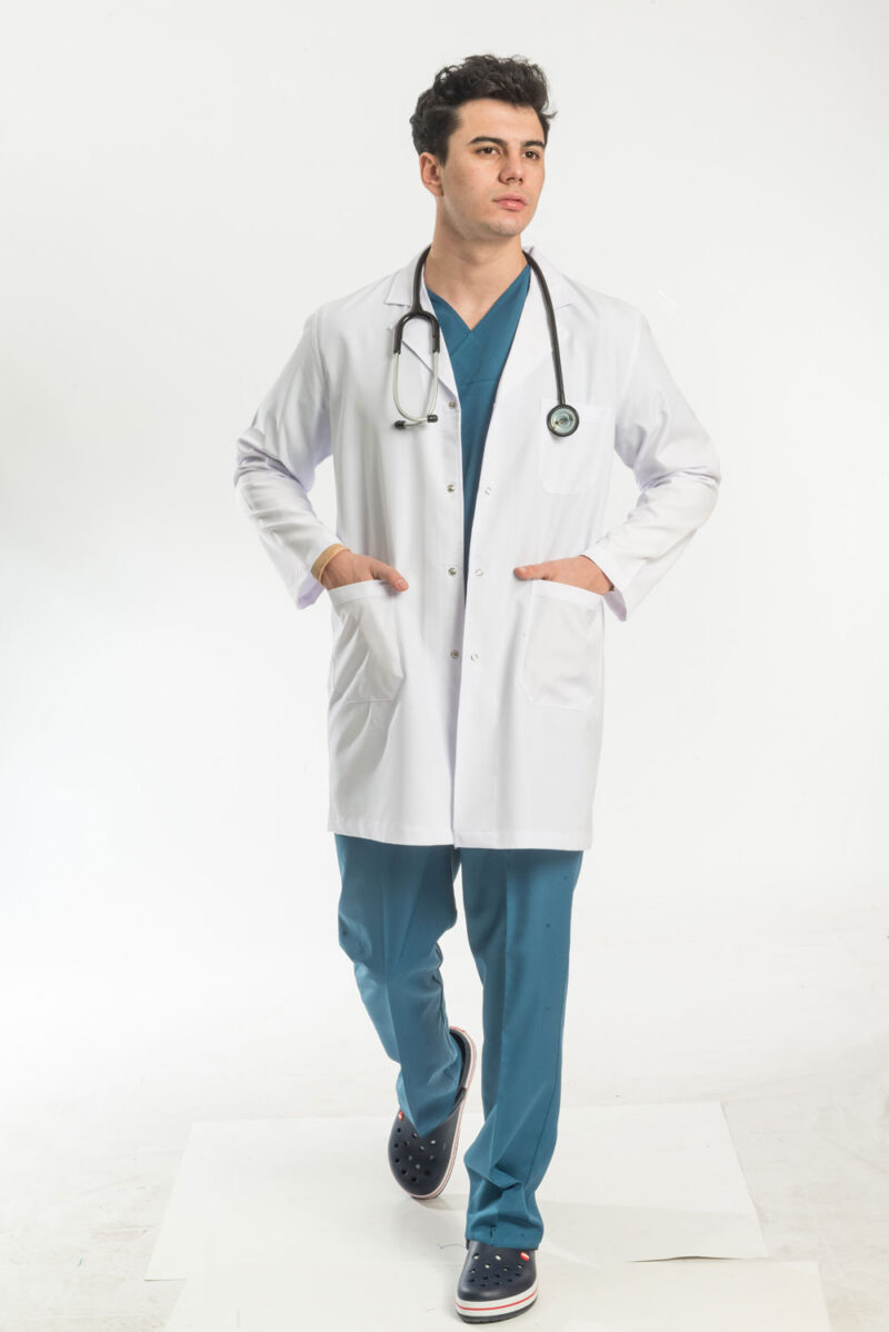 Medikal-Erkek-Doktor-Hemşire-Öğretmen-Giyim-Önlük