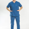 Medikal-Erkek-Doktor-Cerrahi-Giyim-Forma-Mavi