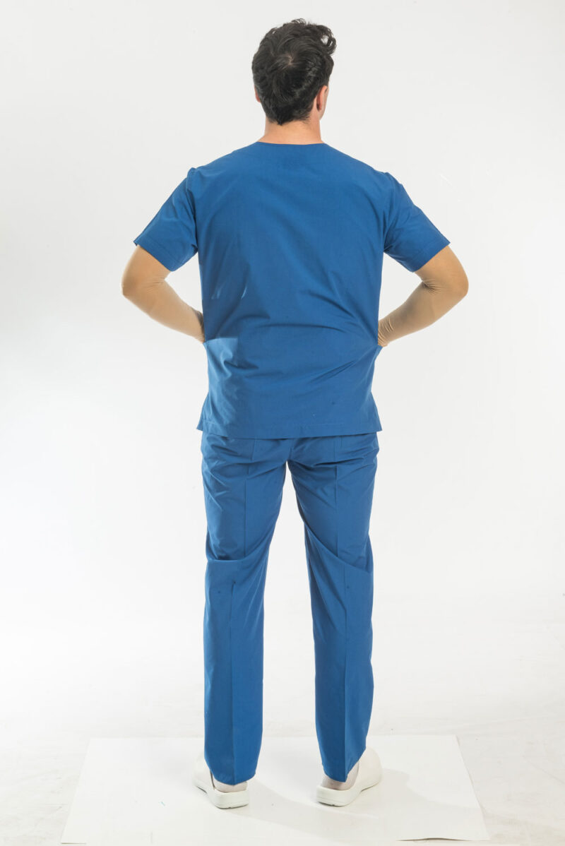 Medikal-Erkek-Doktor-Cerrahi-Giyim-Forma-Mavi