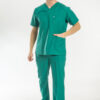Medikal-Erkek-Doktor-Giyim-Cerrahi-Forma-Yeşil